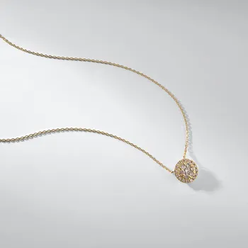 Náhrdelník Lillian Vassago Zdobený zlatý náhrdelník s brilianty LLV59-DN040Y