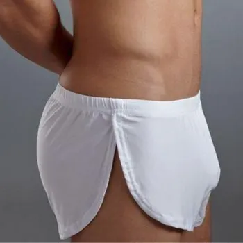 Pánské erotické prádlo Pánské erotické trenýrky s rozparkem, pyžamo XL Šedá