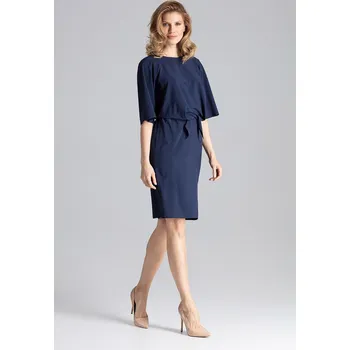 Dámské šaty Tmavě modré šaty s vázáním M656 Velikost: L