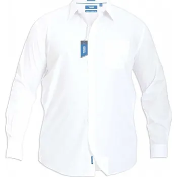 Pánská košile D555 košile pánská AIDEN Classic Regular nadměrná velikost 5XL bílá