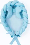 Pletené hnízdečko pro miminko Velvet Belisima blue