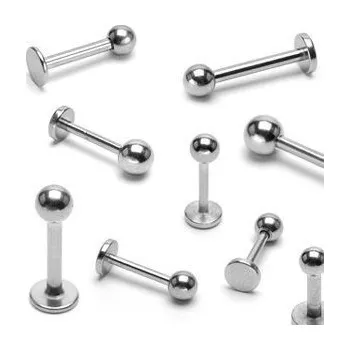 Šperk Piercing do brady - labreta (1,6 x 10 x 3 mm)