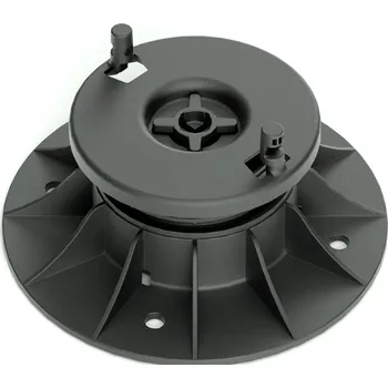 Rektifikační terč se samonivelační hlavou H 50-70 na rošt (Nastavitelná výška od 50 mm do 70 mm | vyrovnaní sklonu až do 10% | únosnost 3000 Kg | základna Ø 210 mm | hlava Ø 133 mm | výška úchytu 24 mm | rozteč 100 mm | samonivelační terče doporučujeme)