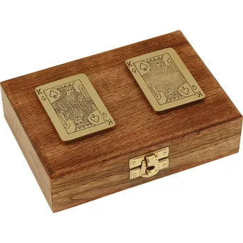 Desková hra SEA CLUB Karty v dřevěné krabičce mango/mosaz 8001