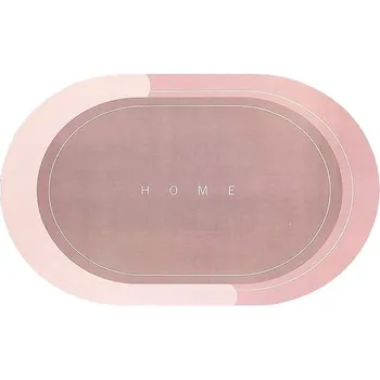 Protiskluzová podložka DuraHome Předložka ABSORPČNÍ CLEAN&DRY, ovál, růžová