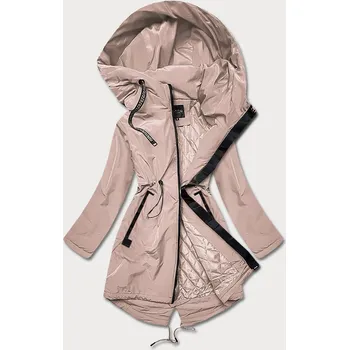 Jednoduchá béžová dámská bunda se šikmými kapsami (HS-1832-1) odstíny béžové 50