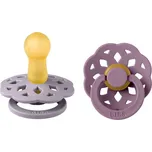 BIBS Boheme dudlíky z přírodního kaučuku 2ks - velikost 2 - Fossil Grey / Mauve