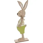Zajíc dřevo hnědý/zelený 14x5x40cm