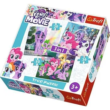 Puzzle Puzzle Trefl Magie přátelství, 20 + 36 + 50 dílky