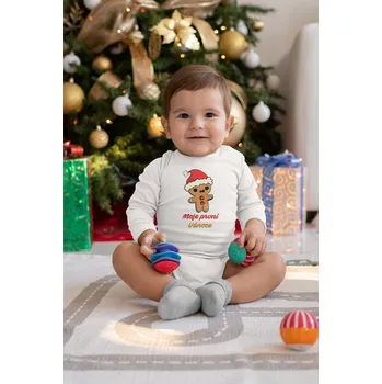 Kojenecké body Moje první Vánoce Barva: Bíla, Velikost: 74(6m-9m)