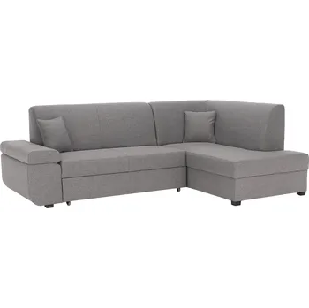 Sedací souprava Rozkládací sedací souprava, šedý melír, pravá, FOSA ROH