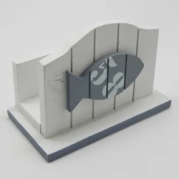 Zahradní dekorace Držák na ubrousky dřevo modrá II. JAKOST (ZY58623)