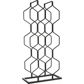 Stojan na víno Stojan na víno kov černý 8 lahví 23x10x48 cm