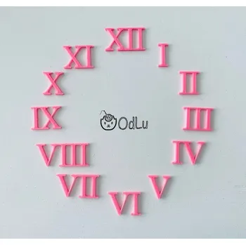 Hodinové římské číslice 2cm růžové křiklavé (2cm)