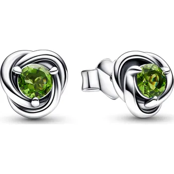 Náušnice PANDORA náušnice Nekonečné kruhy - zelené 292334C03