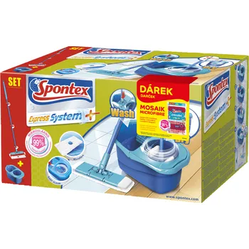 mop Recenze Spontex Express System Plus + MF Mosaik 6 l modrý
