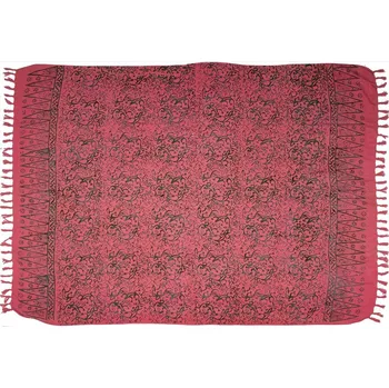 Šátek Sarong batikovaný, Ještěrky, pareo BO Batik, růžový