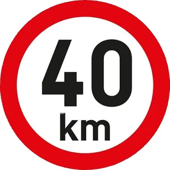 samolepka Samolepka rychlost 40km - 10,5cm