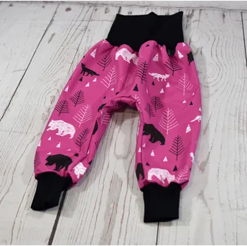 Chlapecké kalhoty Yháček Softshellové kalhoty Yháček, letní, Lesní zvěř na fuchsiové, vel. 128, POSLEDNÍ KUS Velikost: 128