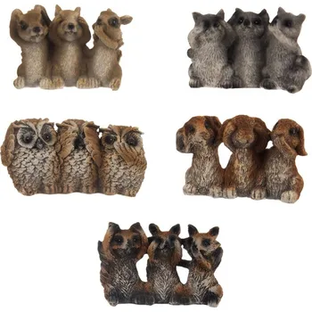 Velikonoční dekorace Zvířátko polyresin Nevidím... 12x4x6 cm 5ASS