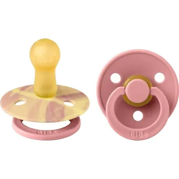 dudlíky BIBS Colour dudlíky z přírodního kaučuku 2ks - velikost 2 - Morning Sunset Tie Dye / Dusty Pink