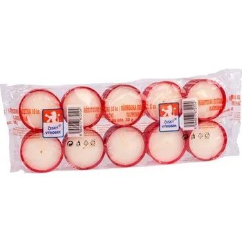 Svíčka Svíčka iluminaní 10ks 32g červená
