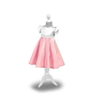 Dívčí šaty Migotka MK36 bílo růžové