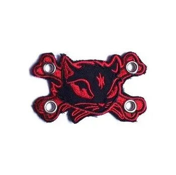 Nášivka Nášivka připínací - Kočičí hlava červená malá