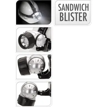 svítilna čelovka 10x10cm, LED