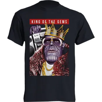 Pánské tričko levne-bavlnene-tricko-potisk-kral-Thanos Barva: Black -černá, velikost: 5XL