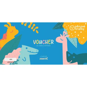 Voucher Motiv: žirafa/krokodýl, Hodnota: 1000 Kč