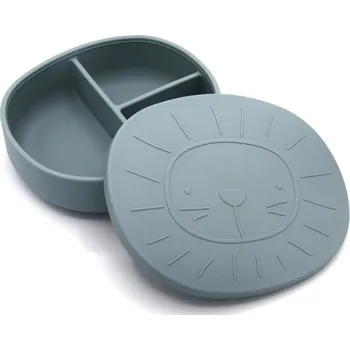 dětská jídelní sada THE COTTON CLOUD silikonový box na oběd Lev Alfie Jade