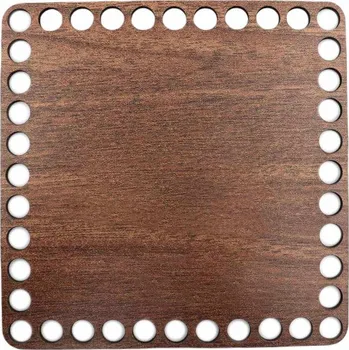 Pro Háčkování Dno na košík dekor ořech čtverec 15 x 15 cm