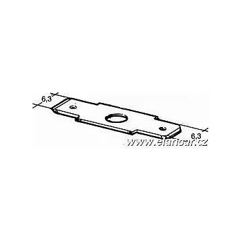 Auto elektroinstalace Neizolovaná zástrčka šroub dvojitá 6,3mm
