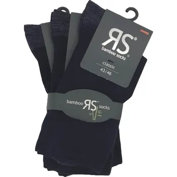 Pánské ponožky Klasické bambusové ponožky s volným lemem RS 35-38 tm. modrá