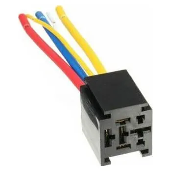 Auto elektroinstalace Patice na relé 5 vývodů s vodiči 3 x 9,5 mm + 2 x 6,3 mm