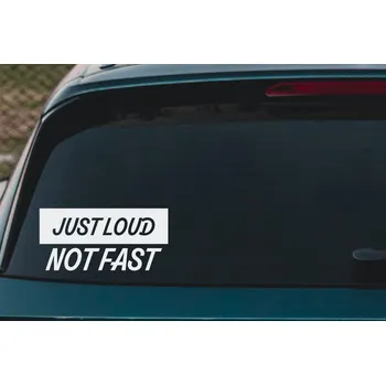 Samolepící dekorace Lepy.cz Samolepka na auto Just loud Velikost (šířka x výška): 15x7cm, Barevná varianta: Pastelová oranžová