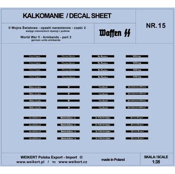 Plastikový model 1/35 German Units Armbands WWII - part 2