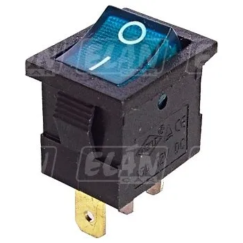 Auto elektroinstalace Vypínač kolébkový - obdélník modrý