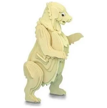 3D puzzle Dřevěné 3D puzzle Zvířata - Medvěd