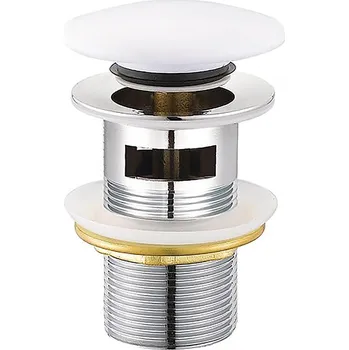 sítko a zátka do dřezu Cersanit Larga špunt do umyvadla bílá K11-2377