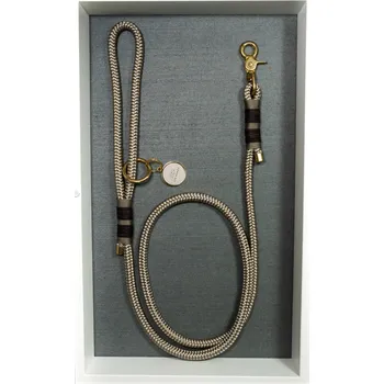 Vodítko pro psa SvětTlapky Elegantní vodítko pro psy TERRY RUKOJEŤ - Šedé Délka: 1,8 m, Průměr lana (plíšek není součástí produktu): 8 mm