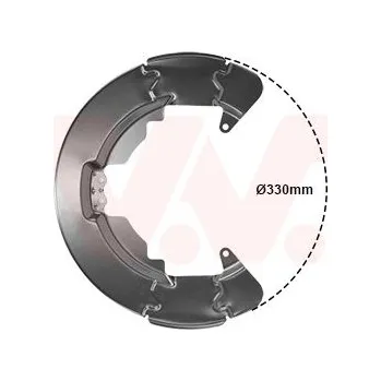 Brzdový kotouč Ochranný plech proti rozstřikování, brzdový kotouč VAN WEZEL 1864371