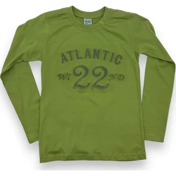 Chlapecké tričko Basak Chlapecké zelené tričko s dlouhým rukávem ATLANTIC Barva: Zelená, Velikost: 140