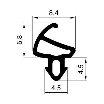 Těsnění do okna a dveří S-1150 Těsnící profil do PVC oken - KÖMMERLING (černá / 25 m / 25m)