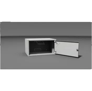 Rozvaděč Rack Typ 1-12U/400 plechové dveře, šedý