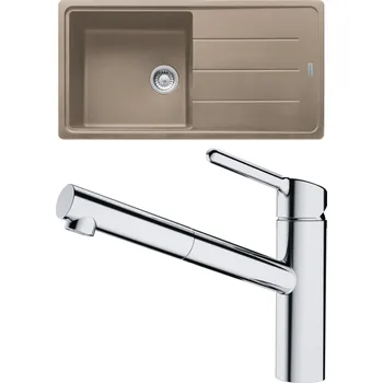 Granitový dřez Set Franke G189 (dřez BFG 611 Kašmír + baterie FC 3055.031 ORBIT Chrom) 114.0650.592