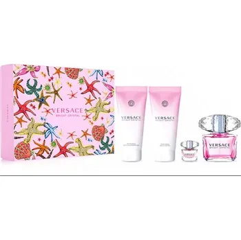Parfém Versace Versace Bright Crystal, Toaletní voda 90ml + Toaletní voda 5ml +Sprchovací gél 100ml + Tělový krém 100ml Pre ženy Toaletní voda