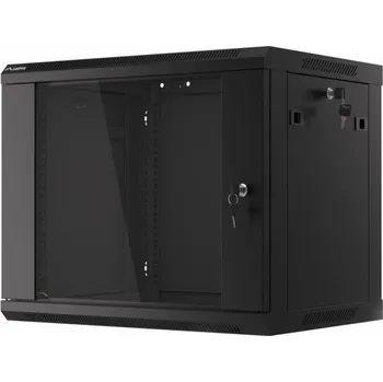 Serverovna LANBERG Nástěnný rack 19 9U 600X450mm černý flat pack WF01-6409-10B LANBERG RACK CABINET 19” WALL-MOUNT 9U/600X450 (FLAT PACK) V2 BLACK