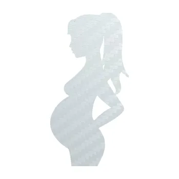 Samolepicí dekorace na vozidlo Maminka v autě 002 levá silueta těhulka (51 - 3D karbon bílý) SAMOLEPKA NA AUTO, NÁLEPKA, FÓLIE, POLEP, TUNING, VLASTNÍ TEXT, TISK, AUTOSAMOLEPKY.cz, POLEPY, OBRÁZEK, LOGO, 3D STICKERS